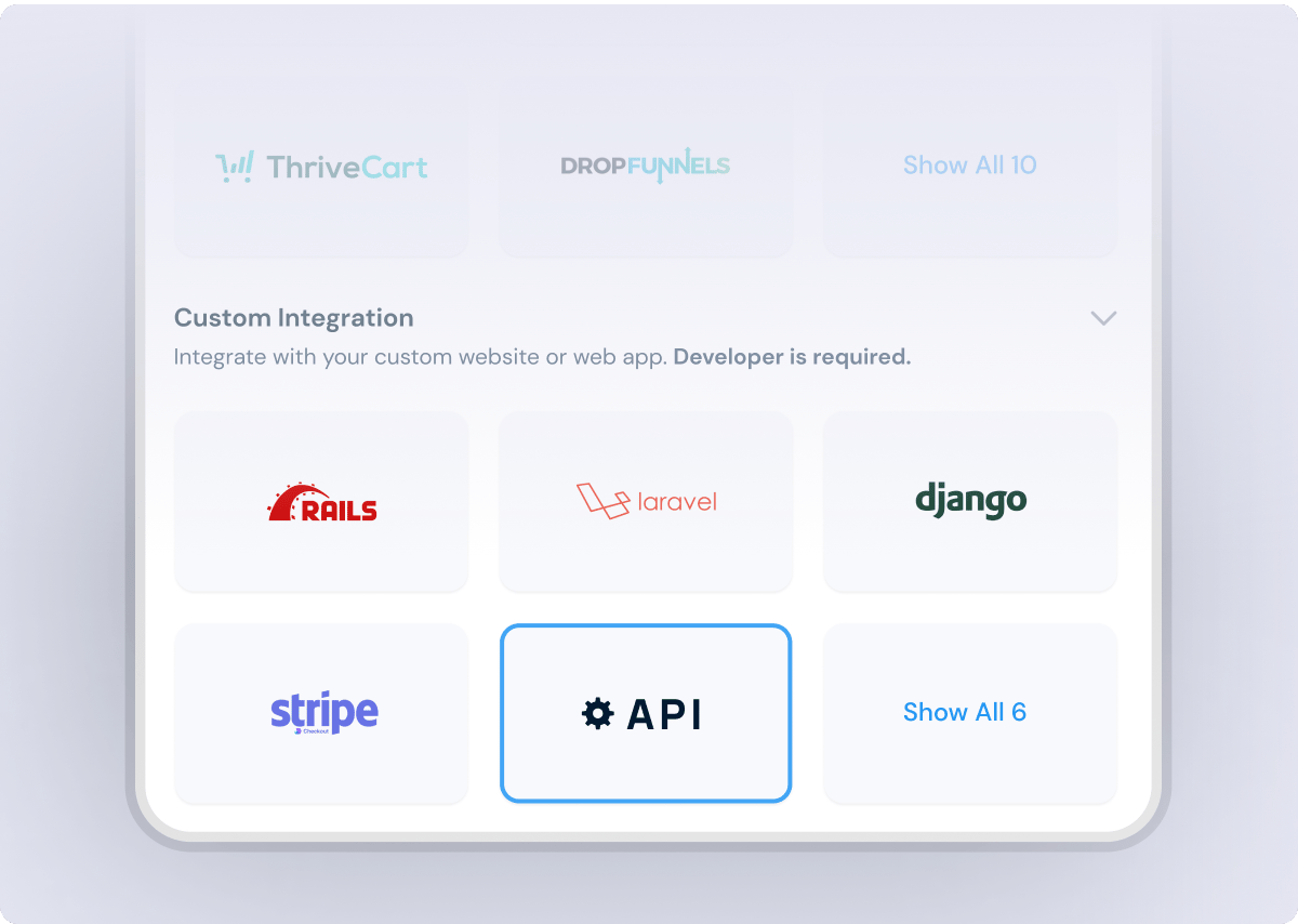 Your backend reports signups, sales and refunds