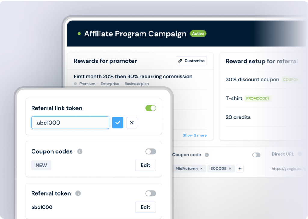 Referral links vanity links