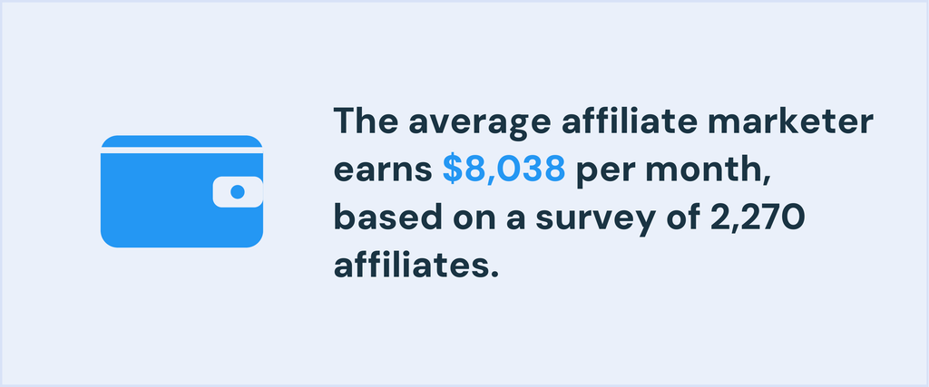 How much affiliate marketers earn