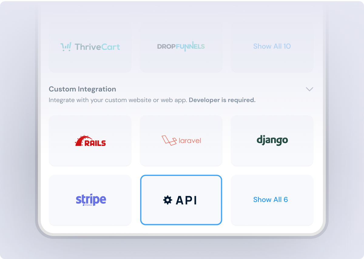 Your backend reports signups, sales and refunds