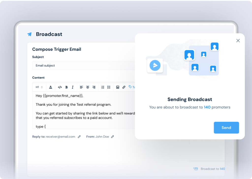 Broadcast email