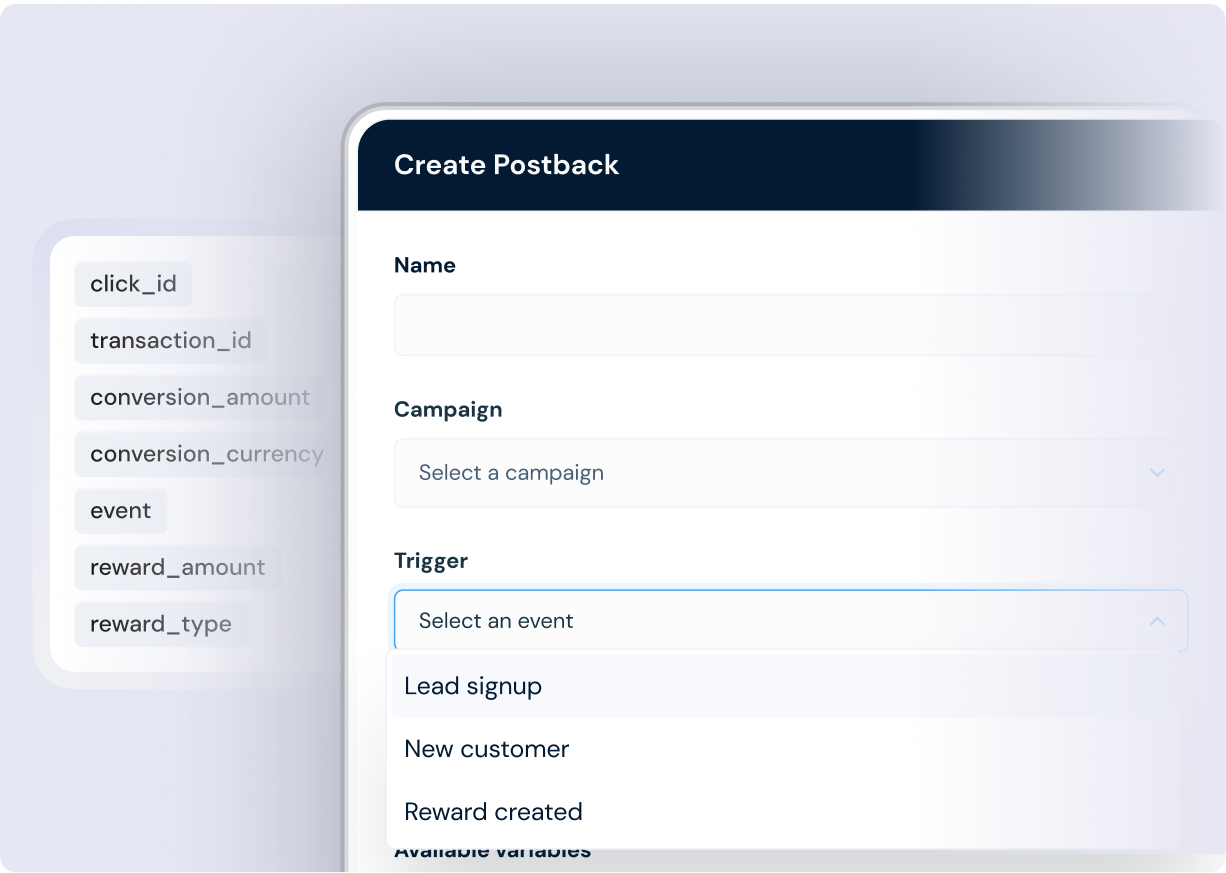 Postback tracking