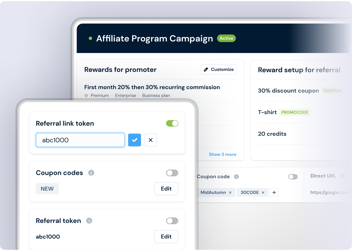 Referral links vanity links
