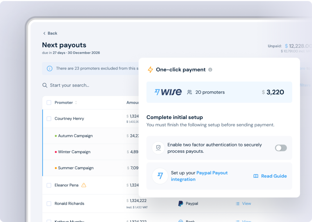 Wise payouts