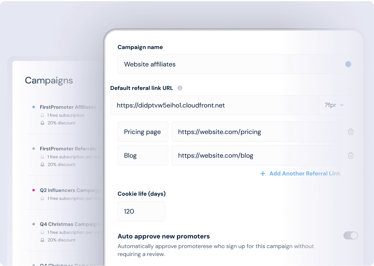 Account and campaign views