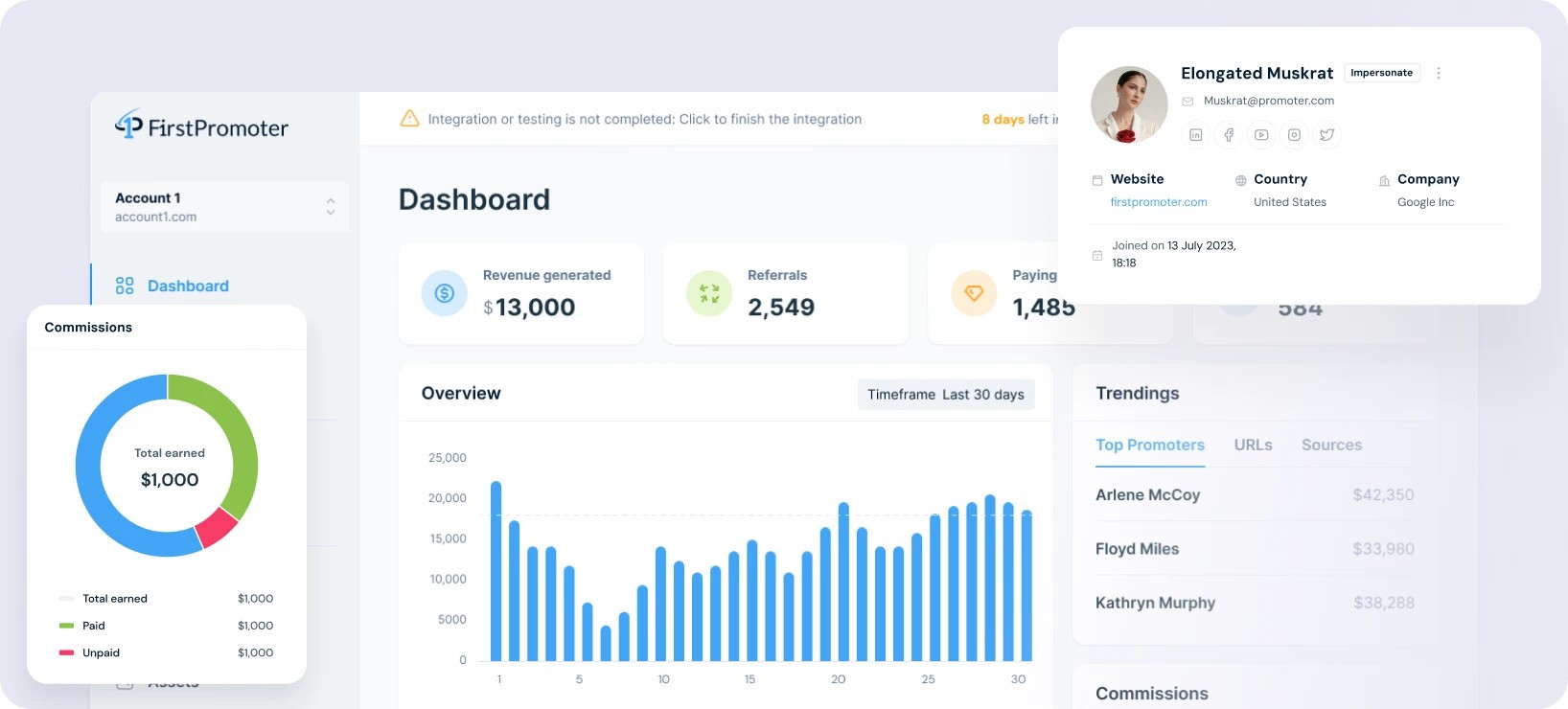 How affiliate link tracking works in FirstPromoter